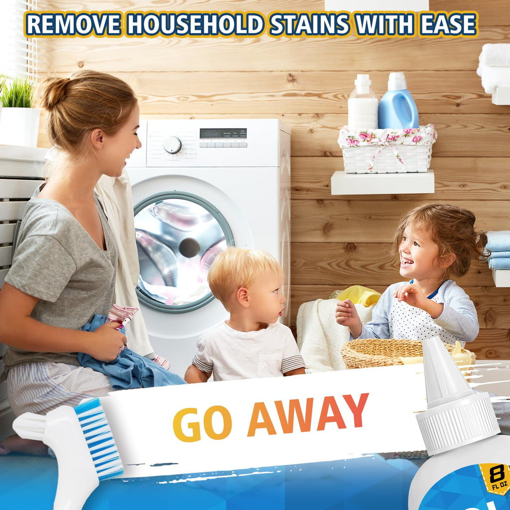 HouseMold Stain Remover Gel, Washing Machine Cleaner with Brush, Stain Remover for Washing Machine, Refrigerator, Shower (220.01 g)