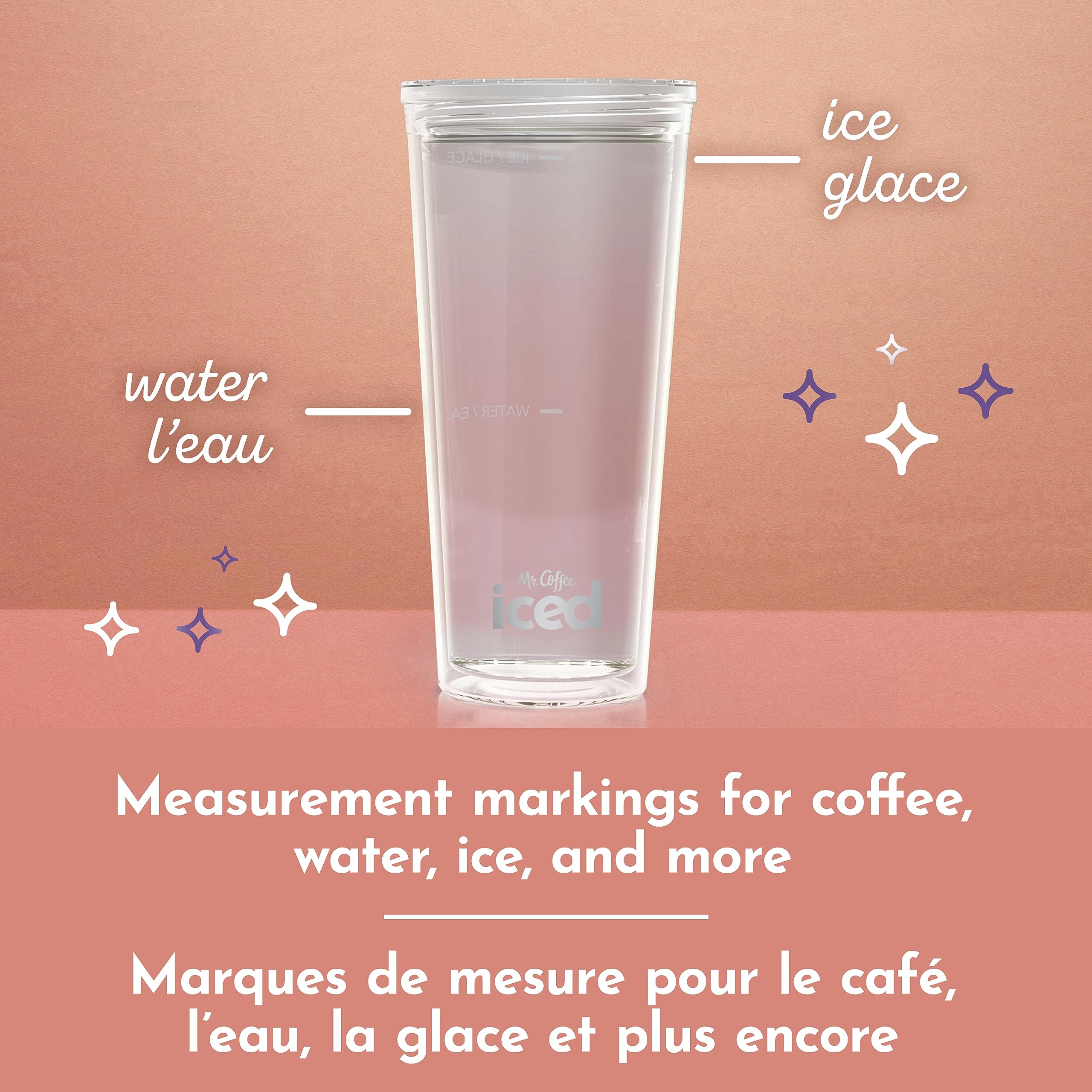 Mr. Coffee Iced and Hot Coffee Maker, Single Serve Coffee Machine with 22-Ounce (591 mL) Tumbler and Reusable Coffee Filter, Black