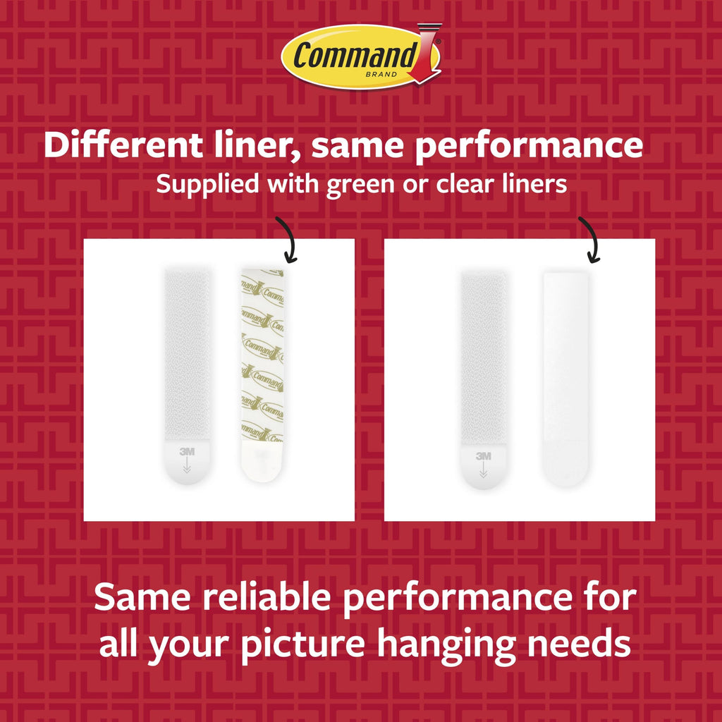 Command 20 Lb XL Heavyweight Picture Hanging Strips, Damage Free Hanging Picture Hangers, Heavy Duty Wall Hanging Strips for Living Spaces, 16 White Adhesive Strip Pairs