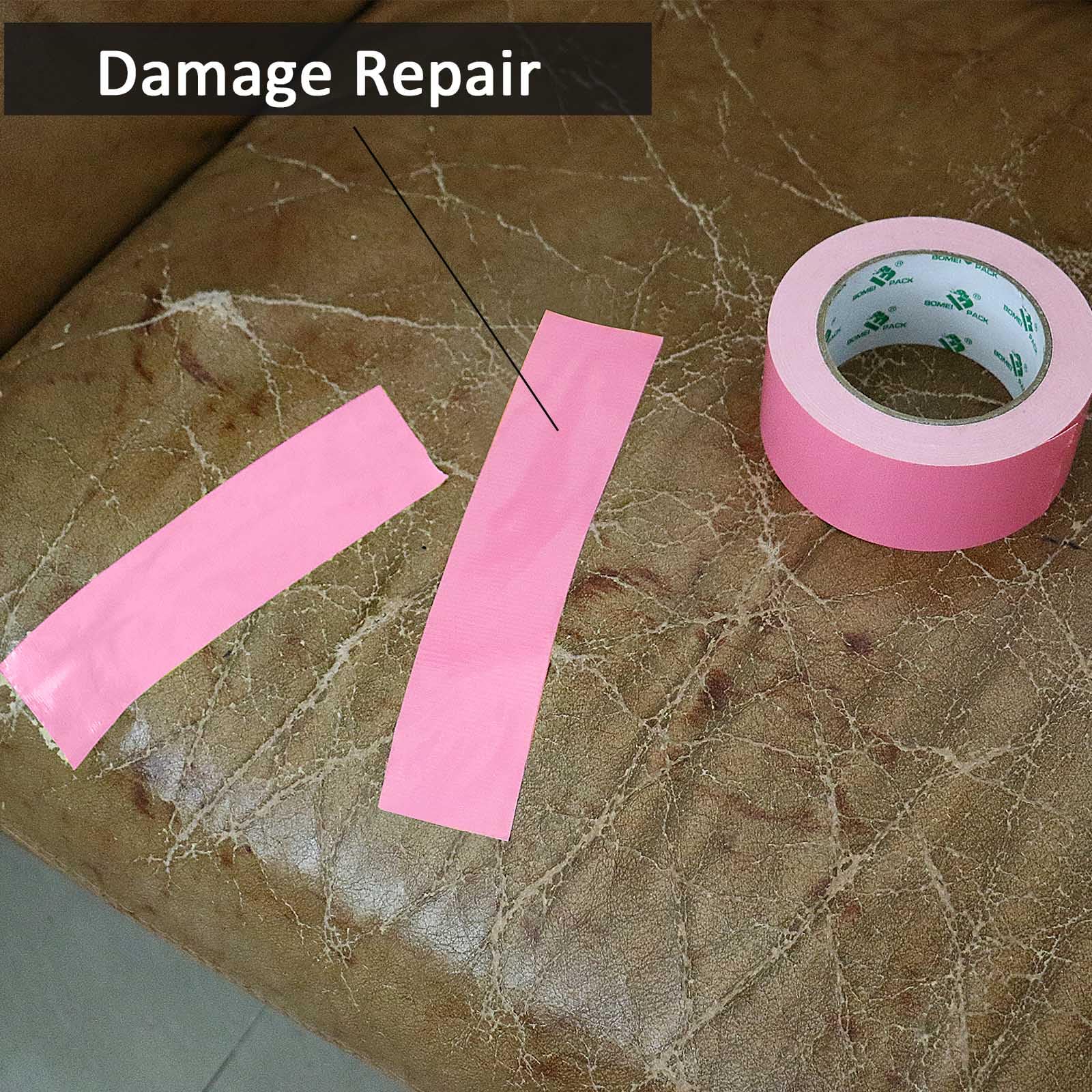 BOMEI PACK Pink Duct Tape, 3Rolls Heavy Duty Strong Industrial Color Duct Tape 9mil x 1.88inch x 30yds for Packing and Repairing
