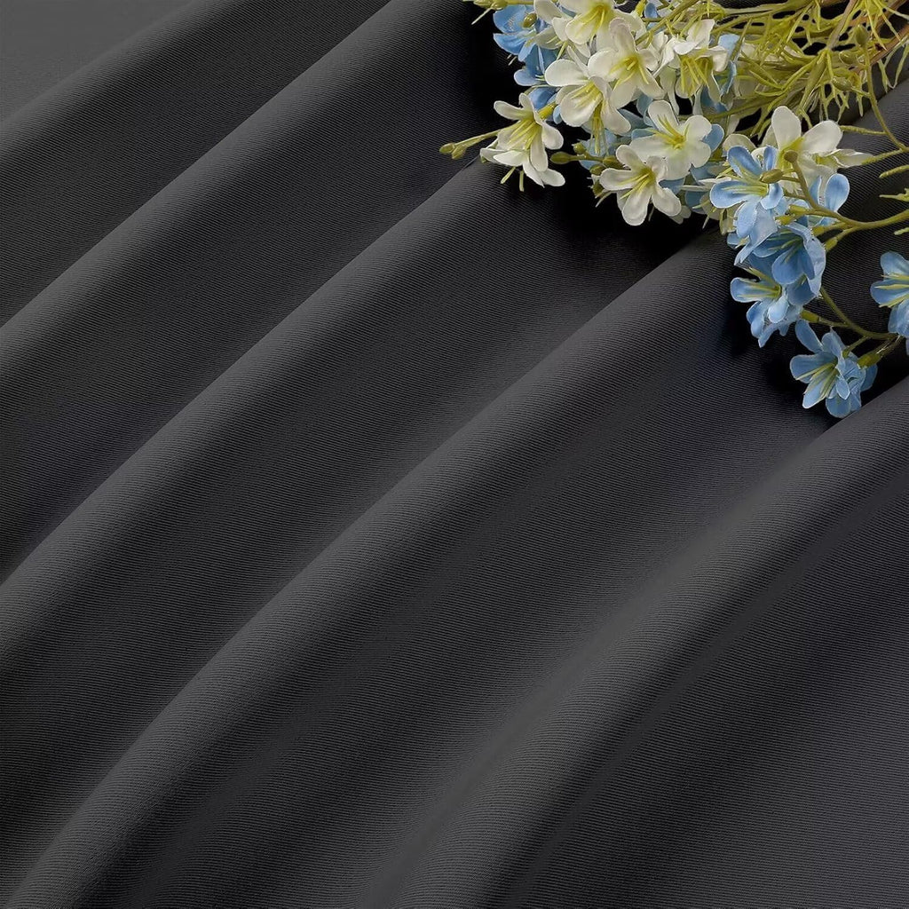 Joydeco Blackout Curtains 2 Panels, Black Out Curtains 84 Inches Long, Room Darkening Grommet Drapes for Bedroom Living Room Windows (W52 x L84 Inch, Dark Grey)