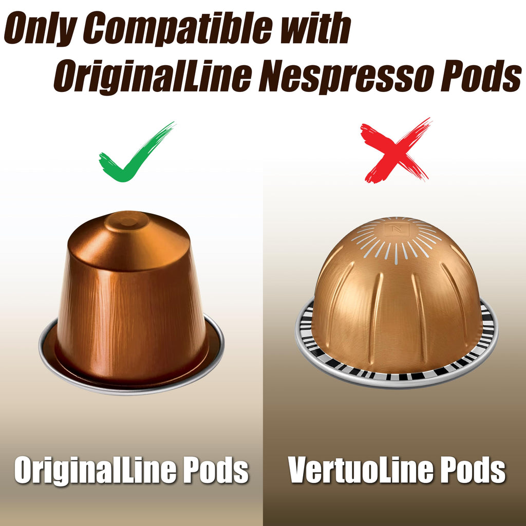 Deco Brothers Tempered Glass Coffee Pod Drawer Compatible with Nespresso Original Line, 42 Capsules