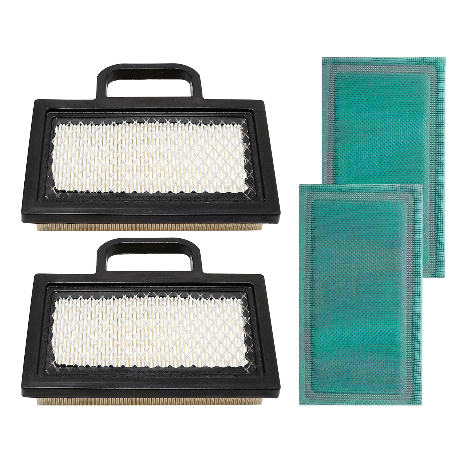 Anxingo 499486 Air Filter Cartridge Replacement for B&S 499486S 698754 691007 with Pre Filter Fits 18-26 HP Intek V-Twins Lawn Mower Engine Parts (2 Pack)