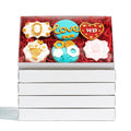RomanticBaking 9 1/2" x 6" x 1 1/4" White Cookie Boxes Two Pieces Set with full window, Simplex Base with Clear Lid (50, White)