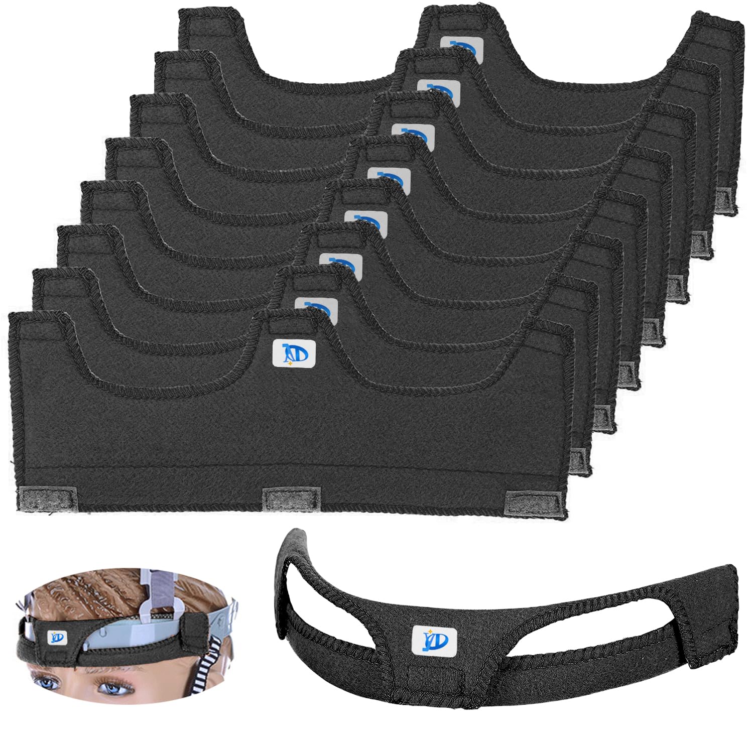 8 Pack Welding Helmet Air Cushion Sweatband (Black)