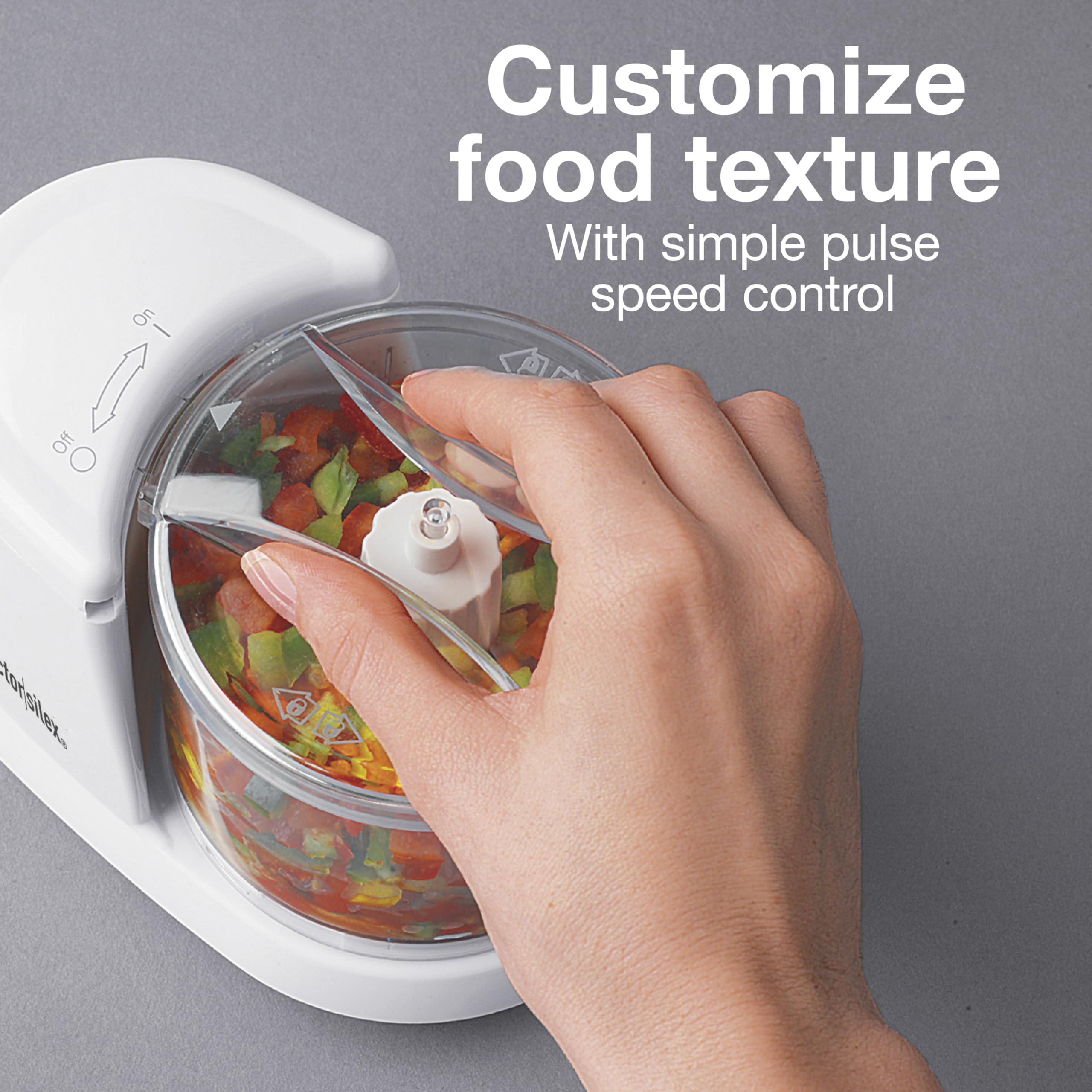 Proctor Silex 72500RY 1.5 Cup Food Chopper, white