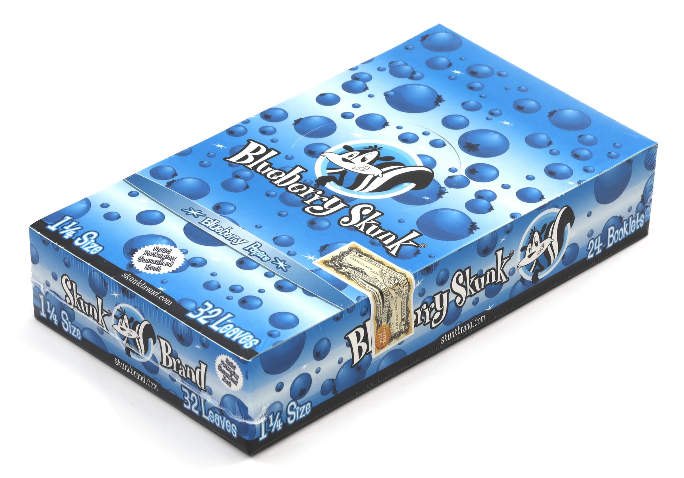 Skunk Brand Rolling Papers Blueberry 1 1/4 24ct Box