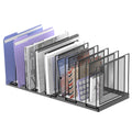 JMHUD 9-Section Desk File Organizer, Vertical File Holder, Mesh Desktop File Folder Metal File Binder Organizer Stand for Office Home Classroom, Black