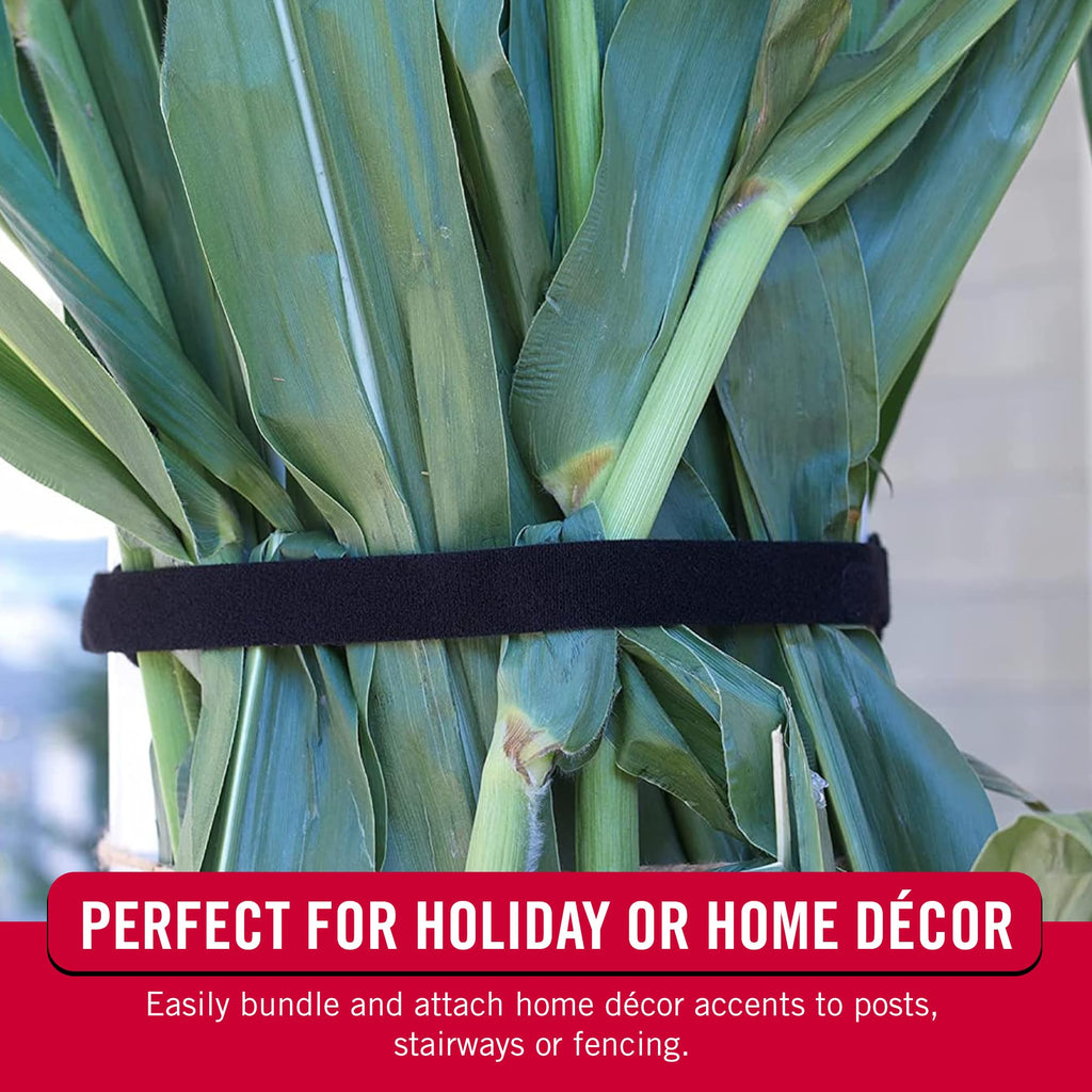 Velcro Brand Cut to Length Straps Heavy Duty | 45 Ft x 3/4 in | ONE-WRAP Self-Gripping Double Sided Roll | Bundling Ties Fasten to Themselves for Secure Hold, VEL-30834-AMS, Black