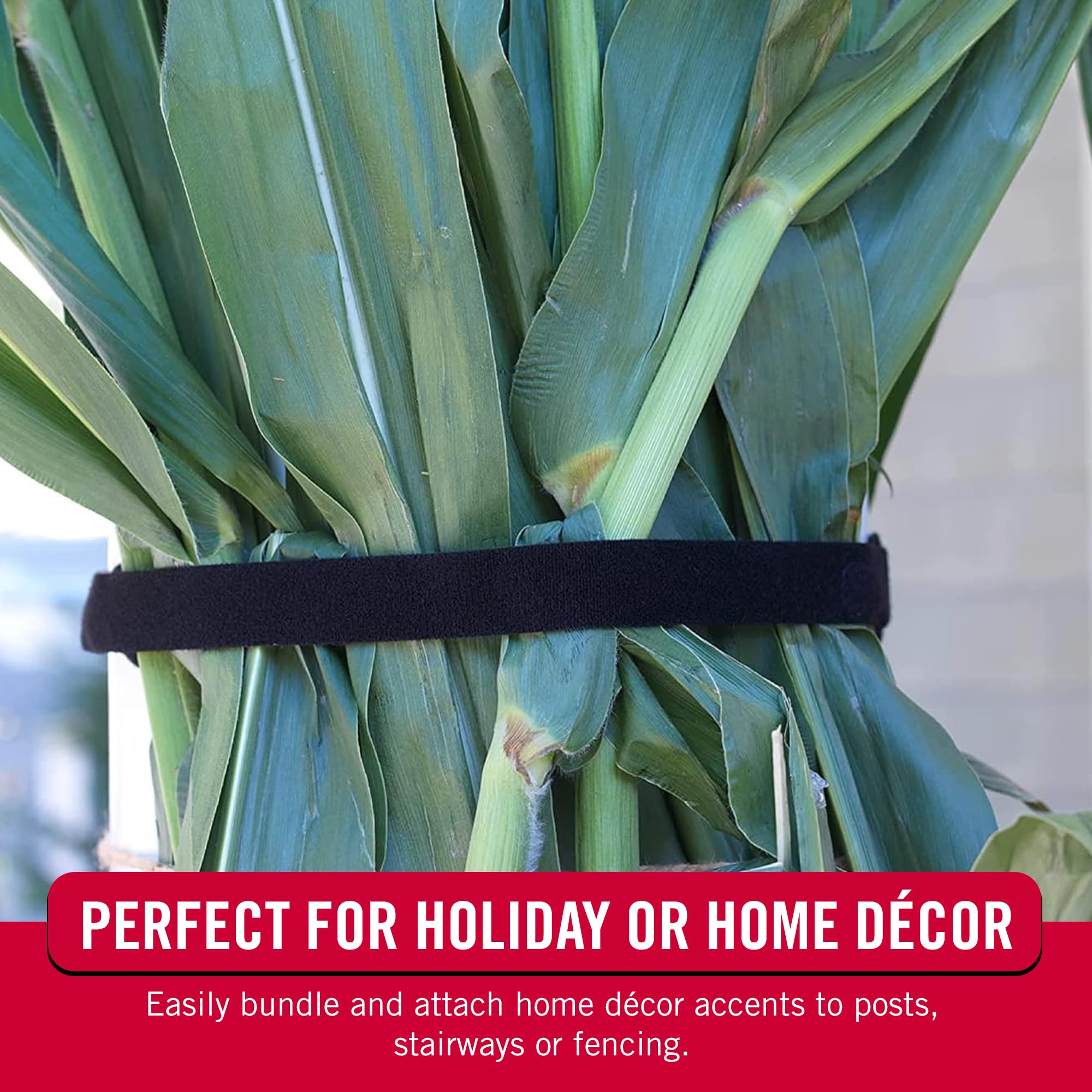 Velcro Brand Cut to Length Straps Heavy Duty | 45 Ft x 3/4 in | ONE-WRAP Self-Gripping Double Sided Roll | Bundling Ties Fasten to Themselves for Secure Hold, VEL-30834-AMS, Black