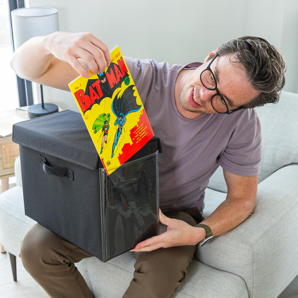 Swanky Nerd Comic Book Storage Box with Comic Book Display Window [Patent Pending]…