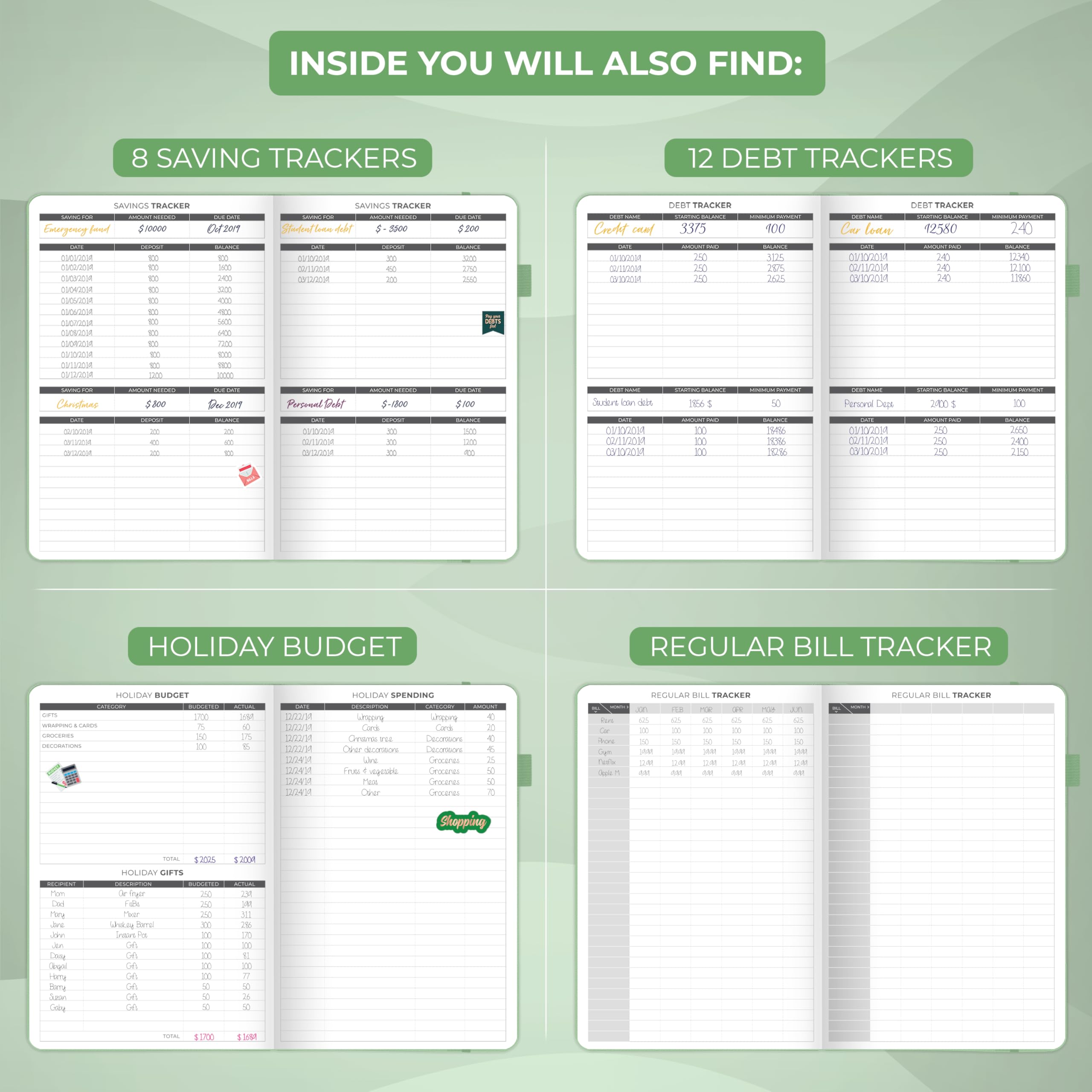 Clever Fox Budget Planner - Expense Tracker Notebook. Monthly Budgeting Journal, Finance Planner & Accounts Book to Take Control of Your Money. Undated - Start Anytime. A5 Size Mint Green Hardcover