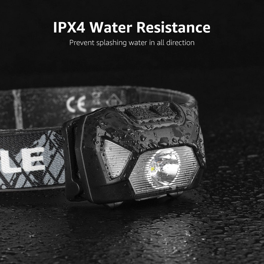 Lepro Headlamp Rechargeable 2-Pack, 2000 Lux Super Bright LED Headlamp with Red and White Light, 6 Lighting Modes Hardhat Head Lamp, Waterproof Lightweight Headlight for Outdoor Camping Running
