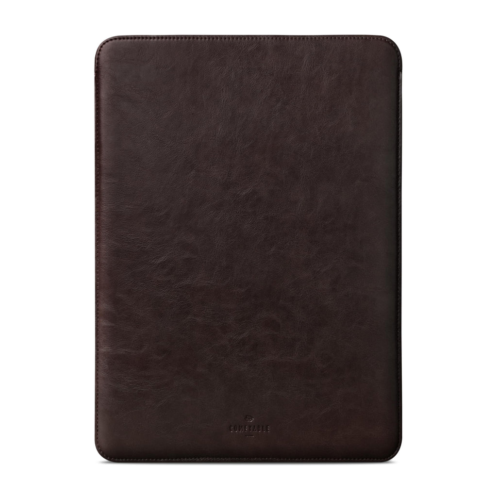 Comfyable Laptop Sleeve 13 Inch Precisely Compatible with MacBook Air M5 2026 & MacBook Pro M2 M1 2022, Faux Leather Cover Case, Dark Brown
