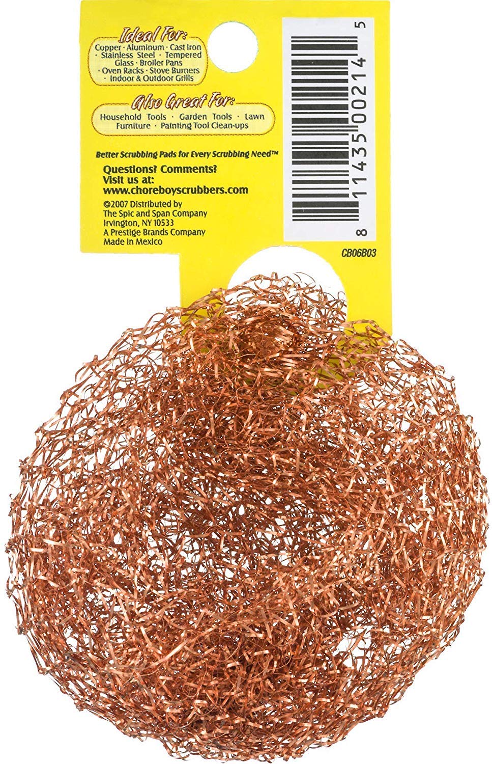 Chore Boy Ultimate Copper Scrubber Scouring Pad, Pure Copper (10-Pack)
