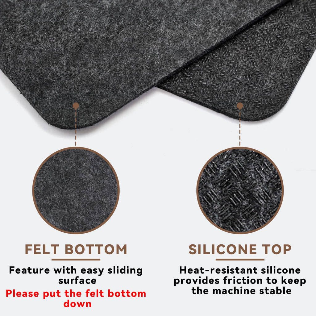 Heat Resistant Mat for Air Fryer with Sliding Function, 2 Pcs 12*14 in Heat Resistant Pad Sliding Caddy Countertop Protector Mat Compatible with Cosori Air Fryer 5 QT 5.8 Qt, Ninja Air Fryer