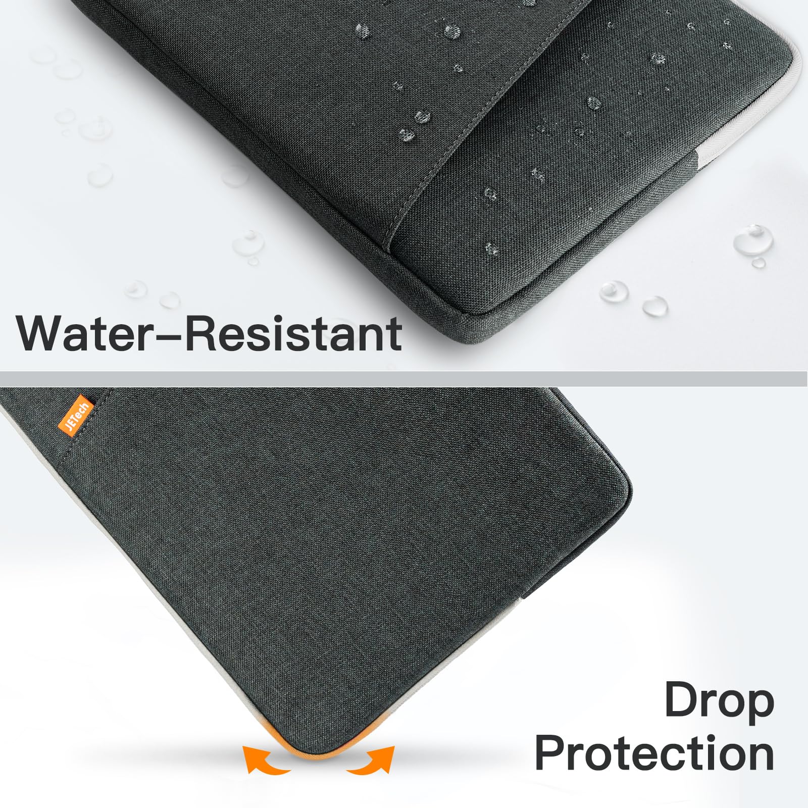 JETech Laptop Sleeve for 13-14Inch MacBook Neo (A18 Pro), MacBook Air/Pro (M1-M5) 2020-2026, 13-13.6 Inch Notebook, Waterproof Shock Resistant Bag Case with Accessory Pocket (Dark Grey)