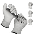 Schwer 3 Pairs Cut Resistant Gloves ANSI A6 Cut Proof Work Gloves, Touchscreen, for Men and Women Used to Woodworking, Glass Cutting, Construction, Cargo Handling, Material Sorting, Car Repair (L)