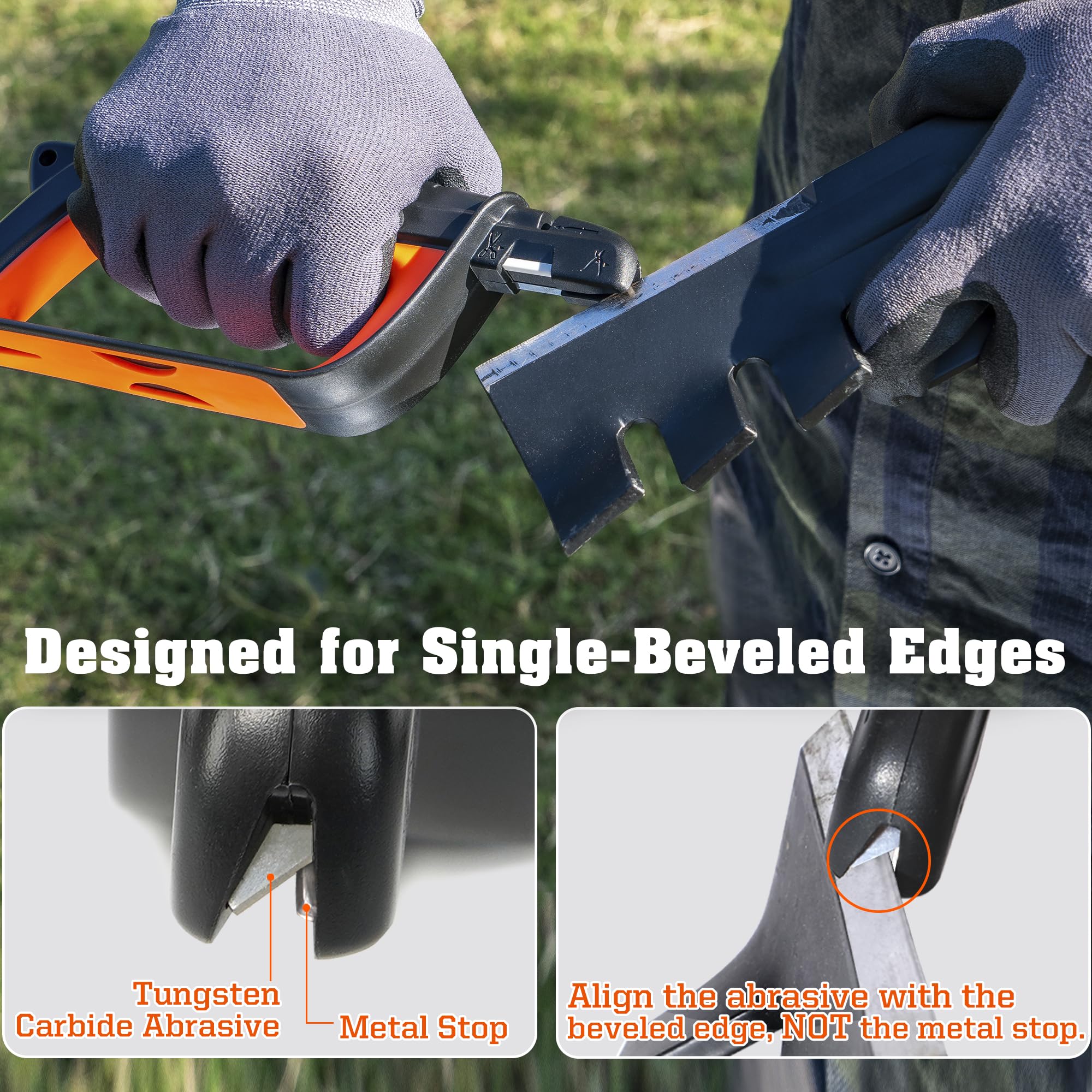 SHARPAL 103N All-in-1 Knife Garden Tool Multi-Sharpener for Lawn Mower Blade, Axe, Hatchet, Machete, Pruner, Hedge Shears, Scissors Fathers Day Gift