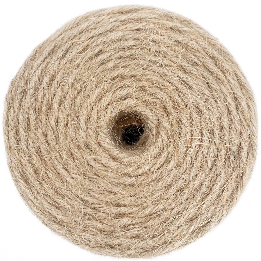 1000FT Jute Twine Rope 3mm Natural Thick Garden Twine String Heavy Duty for Gardening Bundling Crafts Arts Gift Wrapping Packing Material Wedding Christmas Decoration Bulk