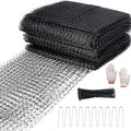 6.8 x 100 FT Heavy Duty Bird Netting with Cable Ties & Ground Nails, PP Material Anti-Bird Reusable Garden for Fruit, Vegetable, Plant Trees, Fence Netting, Mesh Barrier, Animal Protect Plants