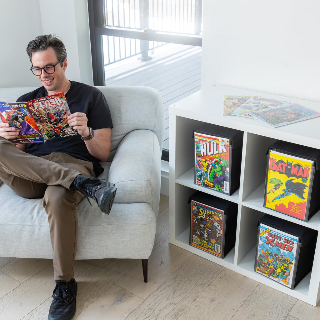 Swanky Nerd Comic Book Storage Box with Comic Book Display Window [Patent Pending]…