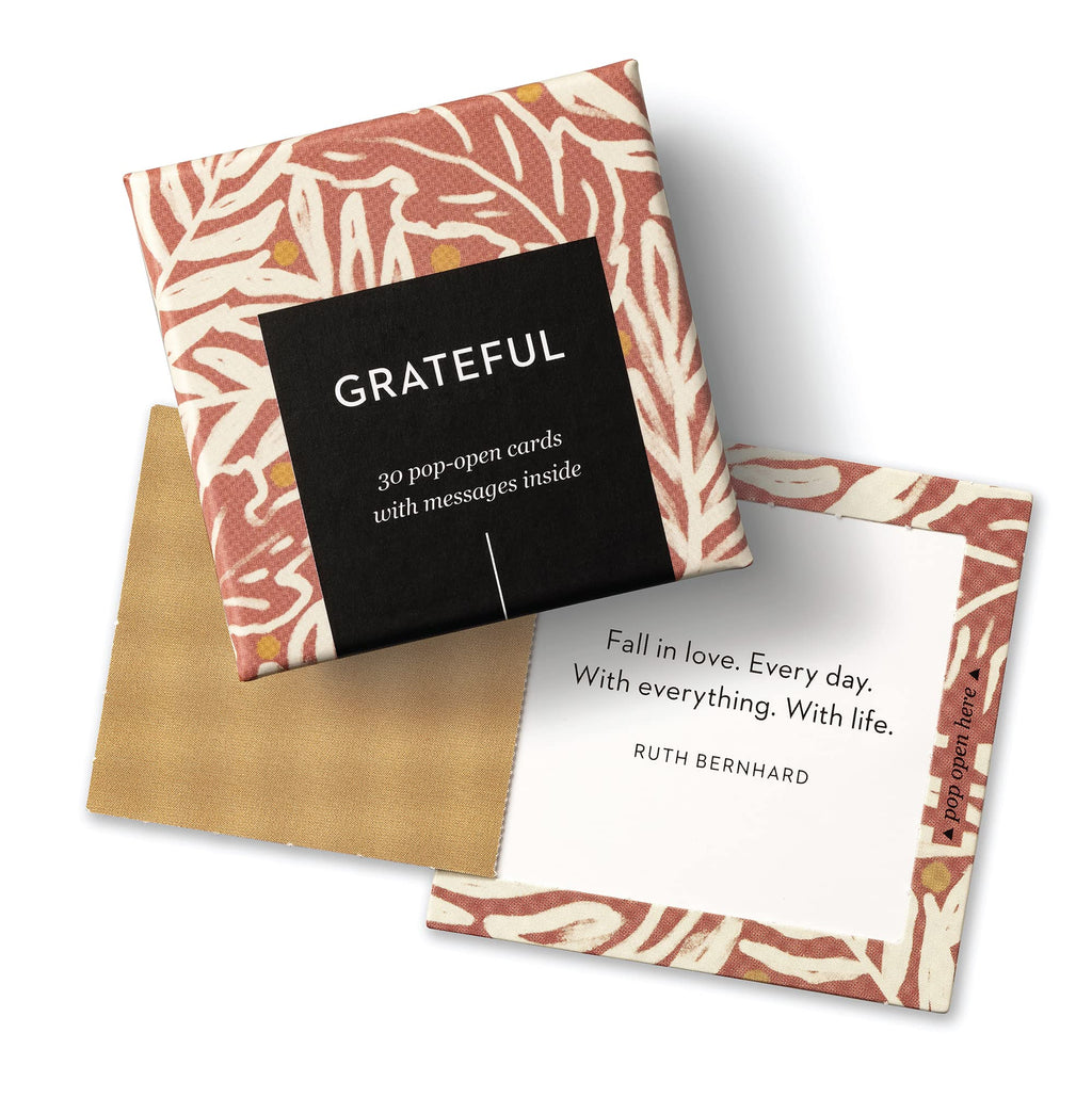Compendium ThoughtFulls Pop-Open Cards — 4-Pack of Embrace Calm, Mindfulness, Live with Intention, Grateful – 120 Pop-Open Cards, Each with a Different Message Inside