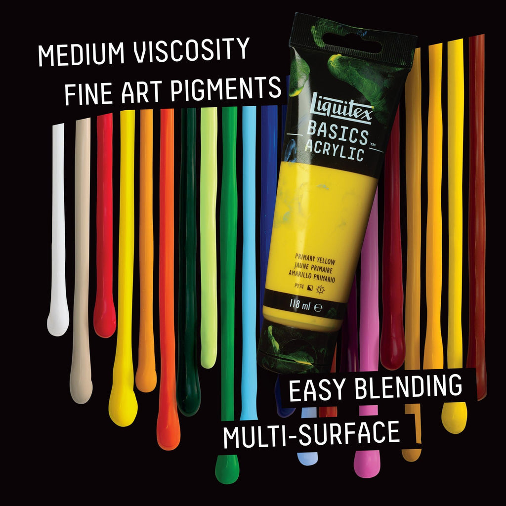 Liquitex BASICS Acrylic Paint, 400ml (13.5-oz) Bottle, Titanium White