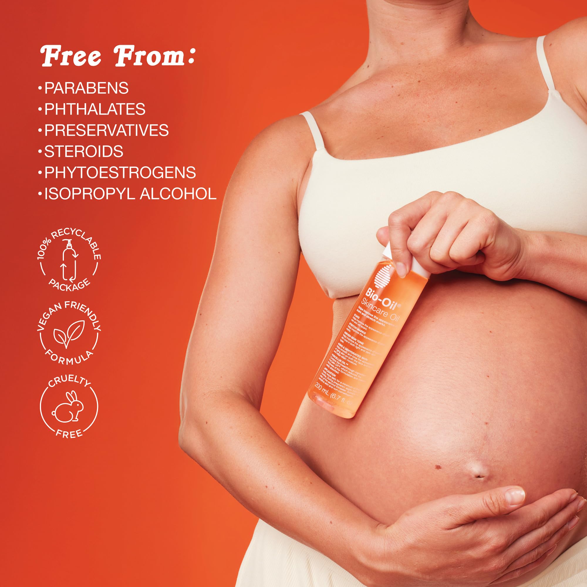 Bio-Oil Skincare Body Oil, Moisturizer for Scars and Stretchmarks, Hydrates Skin, Non-Greasy, Dermatologist Recommended, Non-Comedogenic, For All Skin Types, with Vitamin A, E, 4.2 Ounce (Pack of 1)