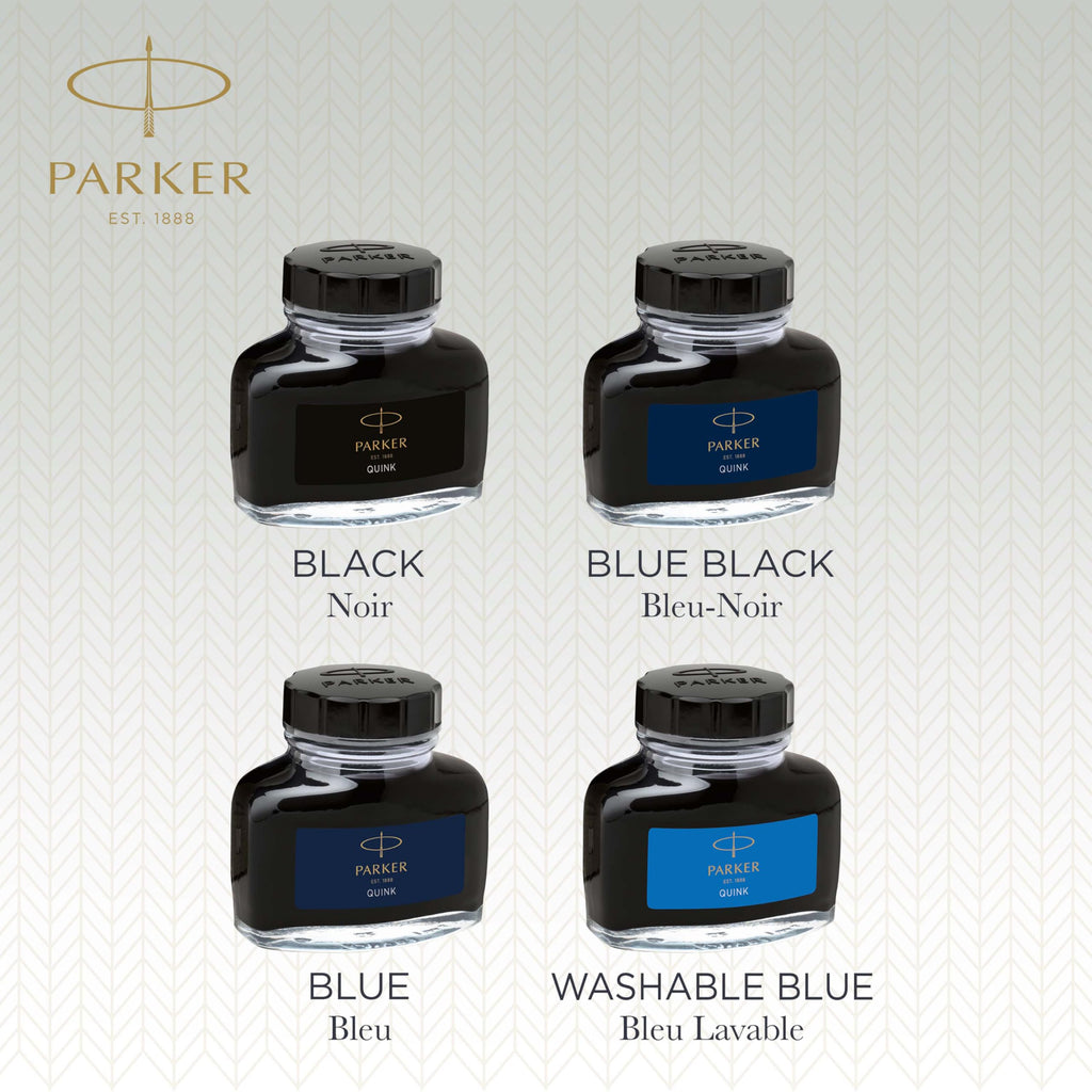 PARKER QUINK Ink Bottle, Blue-Black, 57 ml