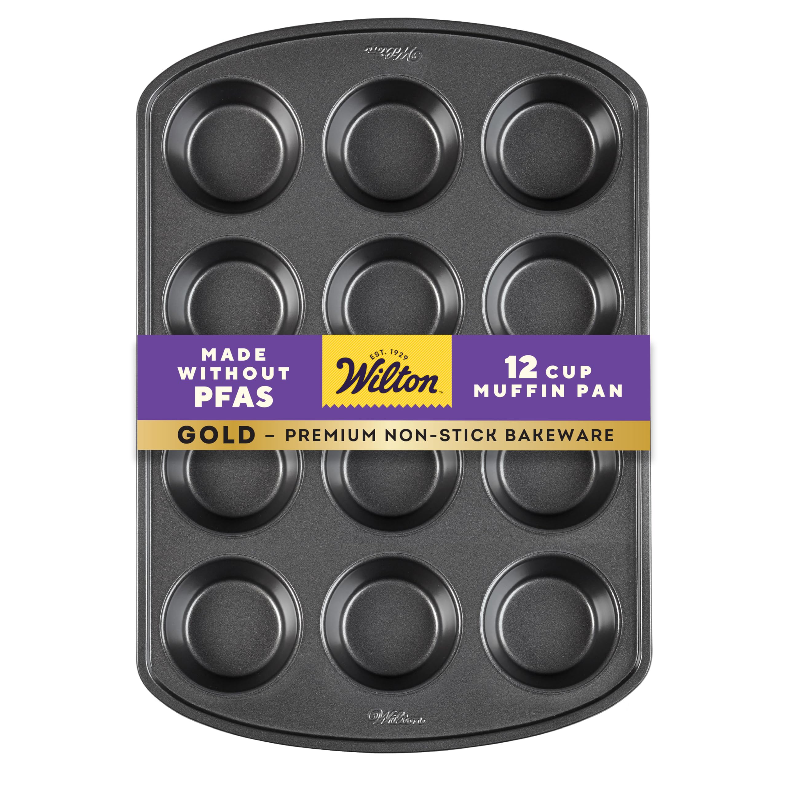 Wilton 2105-6789 Perfect Results Nonstick 12-Cup Muffin Pan