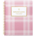 AT-A-GLANCE Planner 2026-2027 Weekly & Monthly Academic 12-Month July-June, 8-1/2" x 11", Front Cover Pocket, Simplified by Emily Ley, Oversized Plaid (EL51-901A)