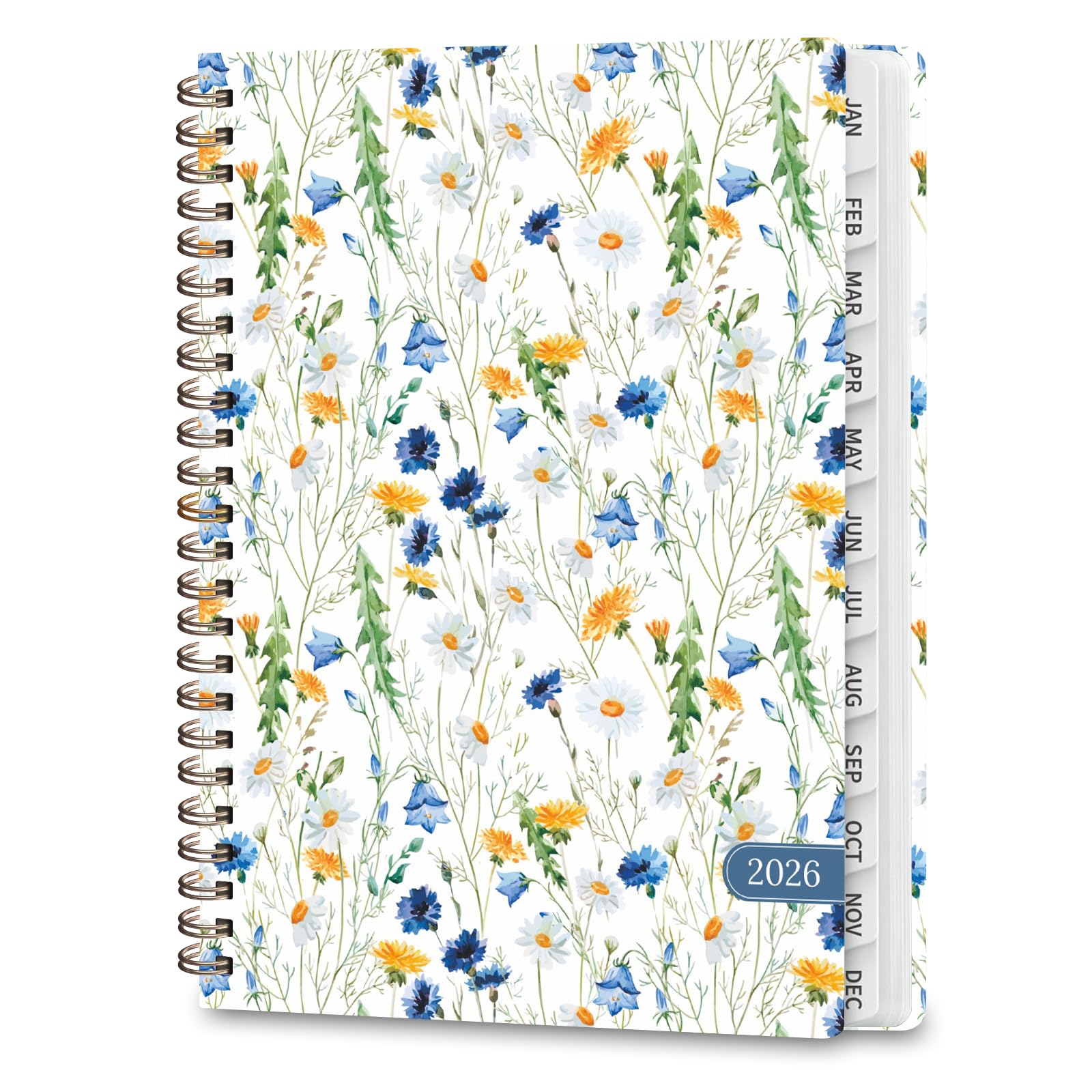 2026 Planner, Daily Agenda 2026 Appointment Book, Weekly and Monthly Calendar Planner Jan 2026 - Dec 2026, School Essentials & Office Supplies, Scattered Flowers