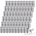 Coloch 60 Pcs Stainless Steel Standoff Screws, 1/2x1 Inch Mounting Glass Hardware Advertising Wall Standoff Sign Holders Screws for Hanging Acrylic Picture Frame, Glass Mounting, Office, Supermarket