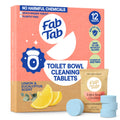 FabTab Toilet Bowl Cleaning Tablets, Lemon & Eucalyptus Scent, 12 Count