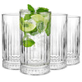 Cambareign Highball Glasses Set of 4, 16oz Tall Drinking Glasses, Lead-Free Crystal Water Glassware for Juice, Cocktails, Iced Tea