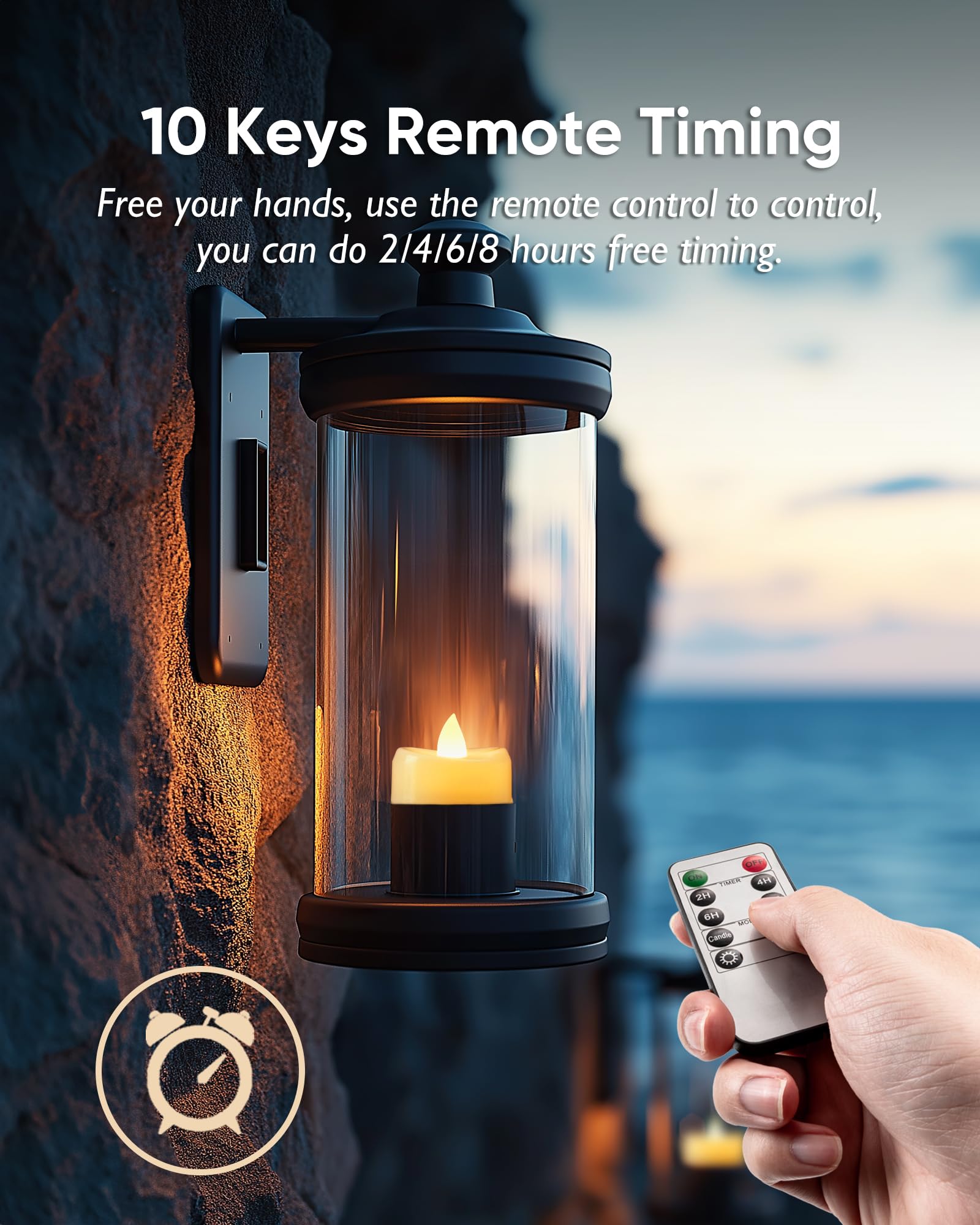 AMAGIC 12pcs Remote Timer Candles, 400+Hours Flickering Flameless Battery Operated LED Tea Lights Votive for Tabletop, Home Table Decor