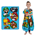 Nintendo Super Mario Kids Bedding Super Soft Micro Raschel Throw, 46 in x 60 in, by Franco (Packaging may vary)