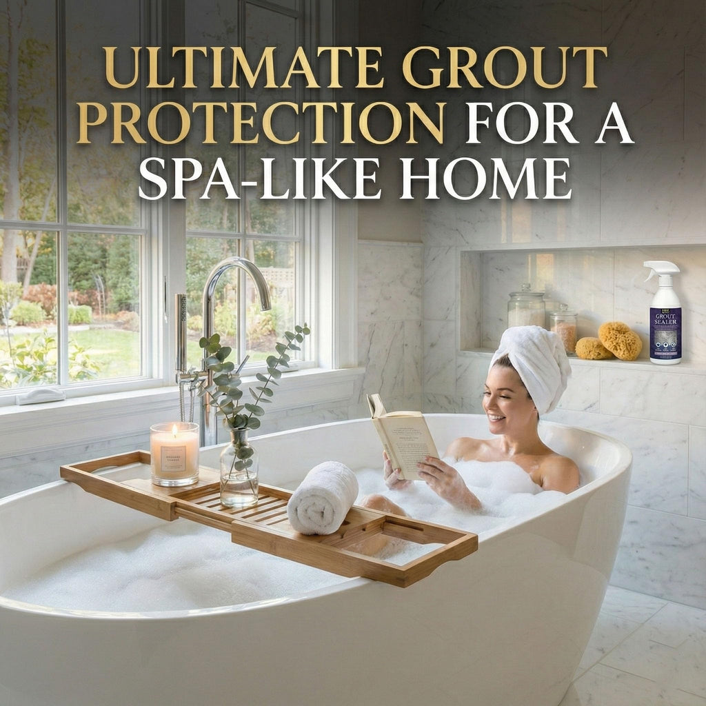 Meuvcol Grout Sealer,17.6 OZ Waterproof Grout Sealer for Shower, Floor Tiles, Kitchen - 100% Safe Tile Sealer Spray - Long Lasting Clear Sealant for Stone, Bathroom, Marble - Indoor & Outdoor