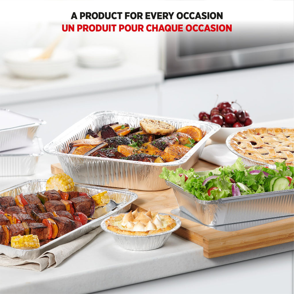 Starfrit 30-Pack Aluminum Grilling Trays – 13.5” x 9” (34 cm x 23 cm) – Perfect for BBQ – Recyclable - Disposable