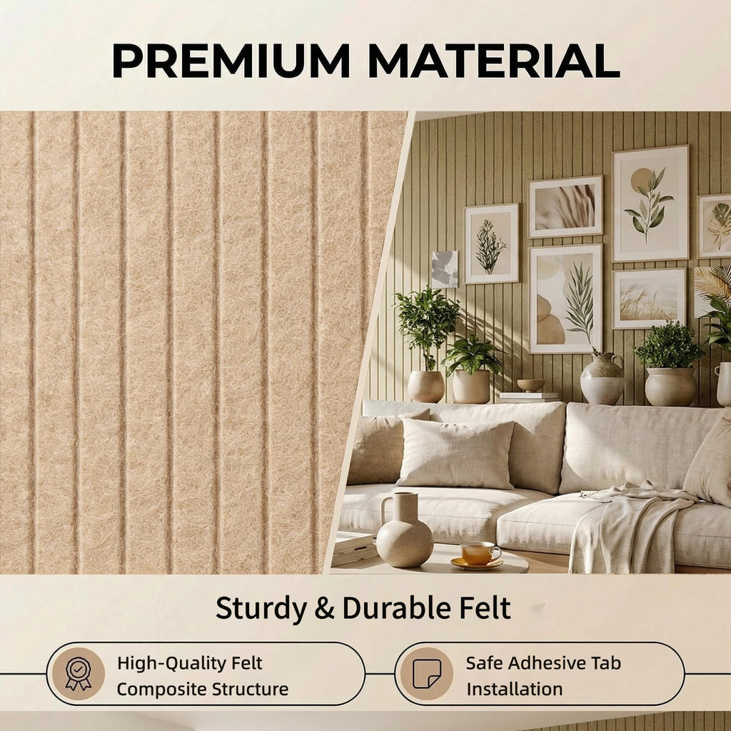 MegaBlues Large Felt Bulletin Board 48" x 36" Cork Board Alternative-12 Pack with 72 Safe Removable Adhesive Tabs, Cork Boards for Walls Cork Board for Home Office Classroom Pin Board (Taupe)