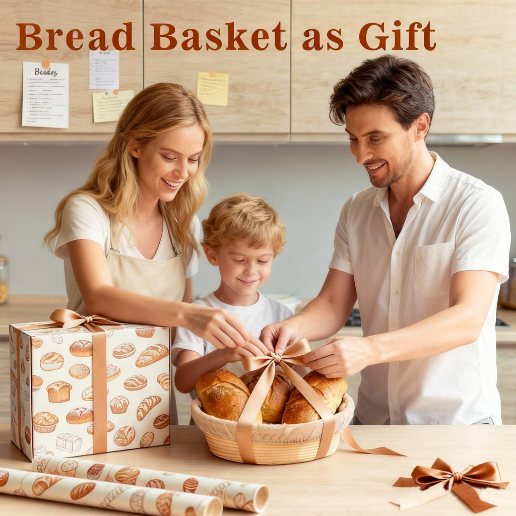 Sourdough Starter Kit, 2 Pcs 9" Round Banneton Proofing Basket, Sourdough Proofing Basket with Danish Dough Whisk, Bread Scoring Lame,Stainless Steel Dough Scraper,Bowl Scraper(2 Pcs 9 inch Round Set)