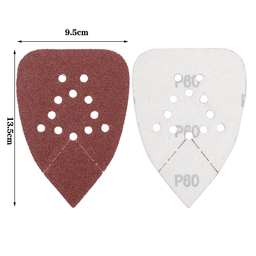 Sanding Pads for Black and Decker Mouse Sanders.50PCS 60 80 120 150 240 Grit Mouse Sandpaper Assortment - 12 Holes Hook and Loop Detail Palm Sander Sanding Sheets Sand Paper