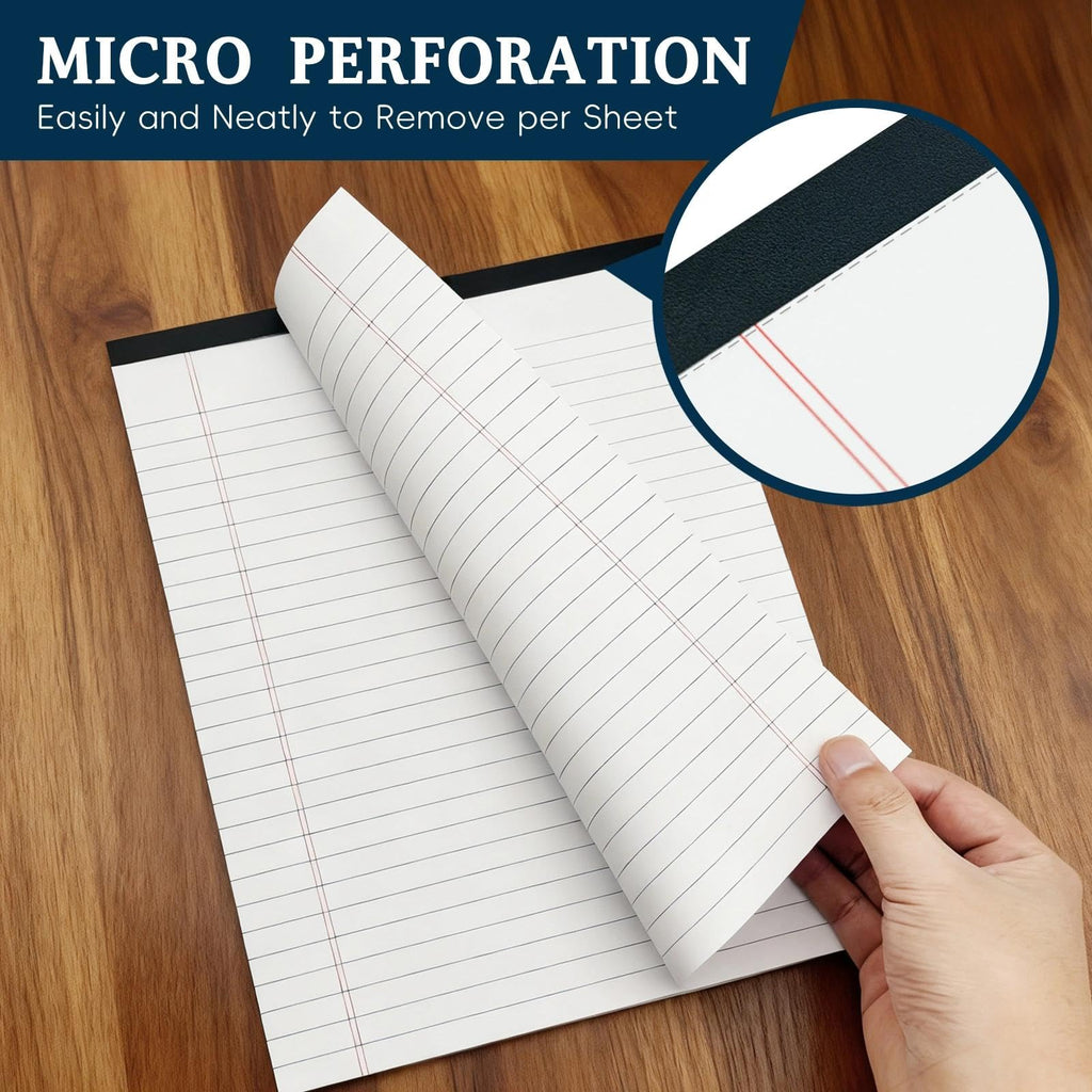 ReePlan 10PCS Notepad 8.5 x 11 White Lined Paper, 8.5 x 11 Legal Pads 30 Sheets/Pad, Office School Note Paper, Wide Ruled Writing Pad for Meetings, Homework, Journaling and Daily Notes(A4 Size)