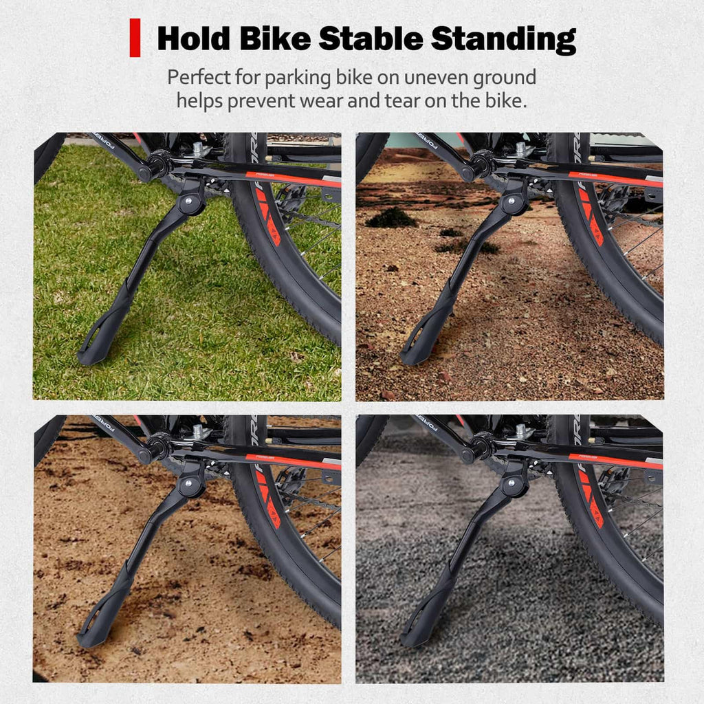 CYFIE Bike Kickstand, Center Mount Bicycle Kick Stand for Adult Bike 22 24 26 inch Wheel, Universal Adjustable Kickstands for 22" - 26" Adult Mountain Road Bike