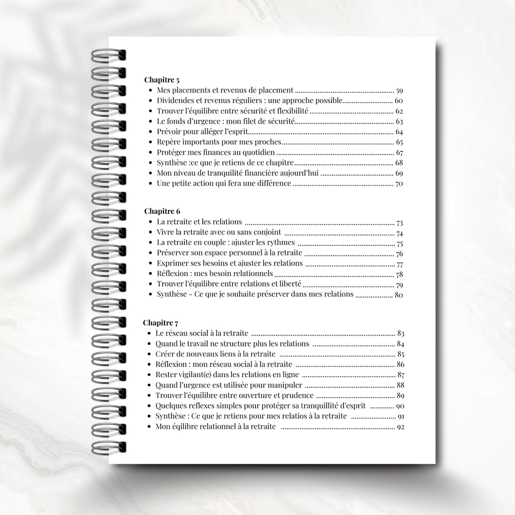 Mon Journal de Retraite, préparation, visualisation guidée, cadeau pour retraités et futurs retraités, Journal en Français, Livre de Retraite