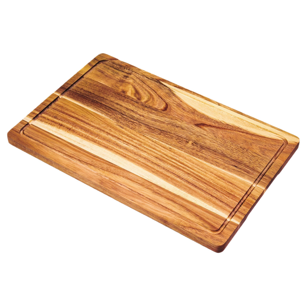 Wood Cutting Boards with Juice Groove (15'' x 10''), Acacia Wood Cutting Board for Kitchen, Wooden Cutting Board for Meat, Cheese, Fruits, and Vegetables (1, Acacia Wood Color, 15'' x 10'')