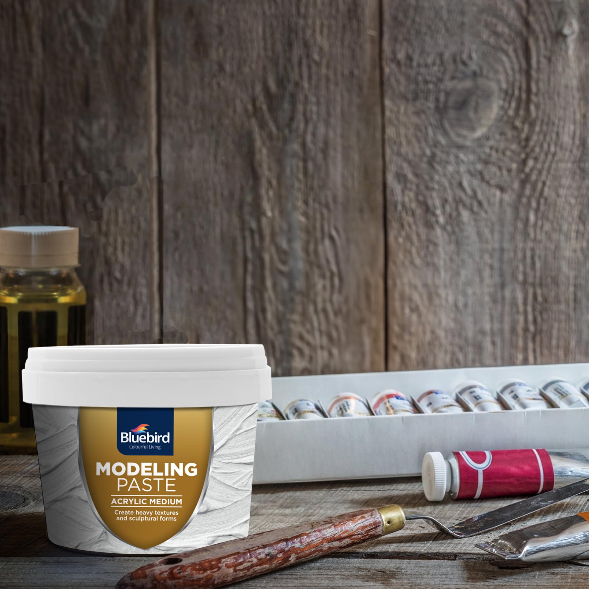 Bluebird Modeling Paste 5.3oz / 150GM - High Density, Acrylic Medium - for Texture and Thickness, Dimension Additive