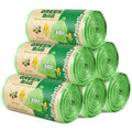 Biodegradable Garbage Bags 30L, 120 Counts Green Waste Bin Kitchen Bags, 8 Gallon Medium Unscented Trash Bags, Strong Bin Liners for Kitchen Home Use