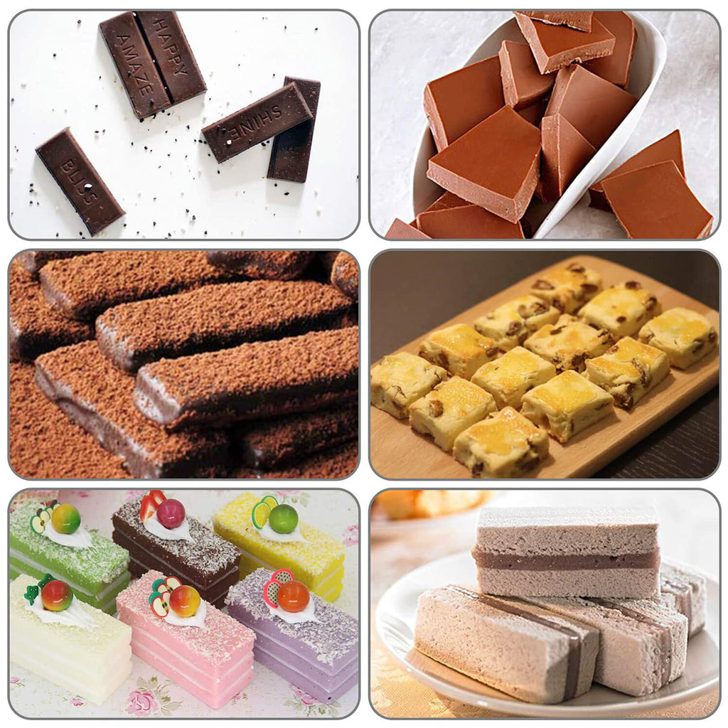 3 Pack Silicone Mold, 8 Cavity Large Rectangle Granola Bar Cereal Energy Bar Chocolate Bar Molds, Oreo Mold Silicone Baking Pan for Chocolate MuffinBrownie Corn Bread 3 Pack Cheese Cake Pudding